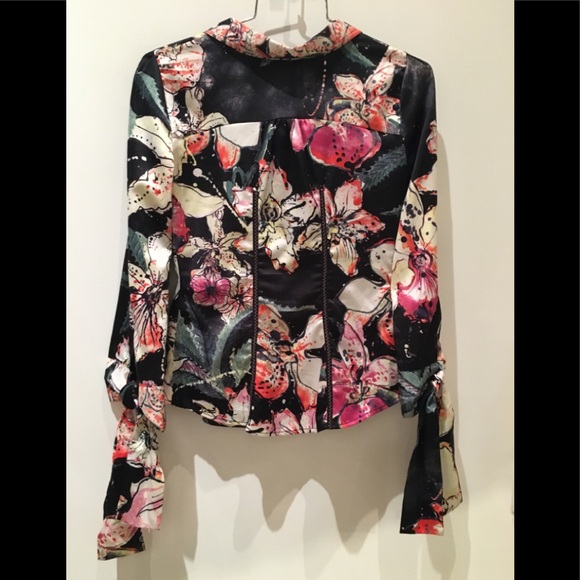 Just Cavalli Floral Silk Blouse - Picture 6 of 10